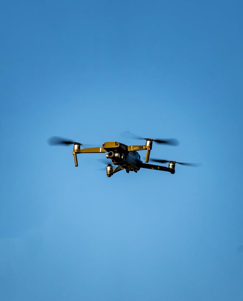 Professional drone operator in action